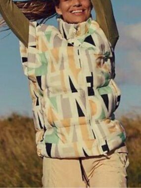 FP Movement In A Bubble Printed Puffer by free people, sz s, nwt